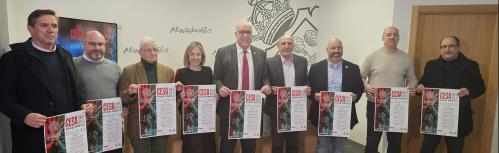 Miembros de la FFCM y de los ayuntamientos organizadores en la presentación del CESA