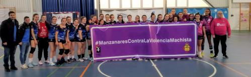 Handball y BM Manzanares se unieron contra la violencia machista