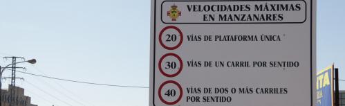 Nuevos límites de velocidad en Manzanares