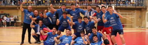 Celebración del título de liga conseguido por el Talleres Arroyo Manzanares FS