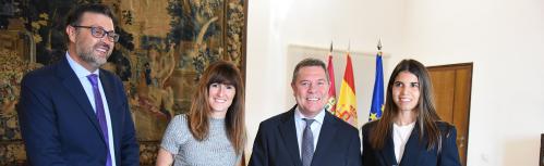 Recepción a Blanca Romero y Alba Redondo del Gobierno regional