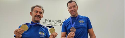 Santos Ruiz y Manolo Pastor (Policía Local de Manzanares), medallistas en los Juegos Europeos de Policías y Bomberos 2023