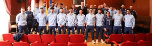Recepción al Manzanares FS en el Ayuntamiento antes de la Copa de España 2026