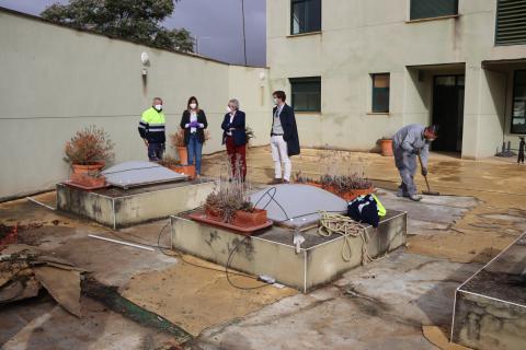 Comienzan las obras de remodelación de la terraza de la BPM Lope de Vega
