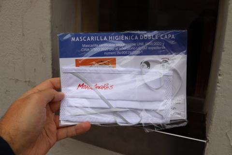 Recogida de mascarillas higiénicas del Ayuntamiento de Manzanares