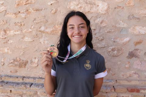 Esther Martín-Buro, medalla de bronce en el Campeonato de Europa de balonmano playa 2021