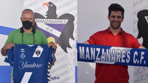 Julián Alcolea y Jesús Villar, entrenadores del Manzanares CF juvenil