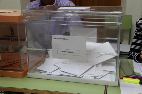 Urna en las últimas elecciones municipales