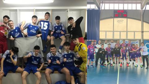 Talleres Arroyo Manzanares FS y el AircomCR Handball Manzanares