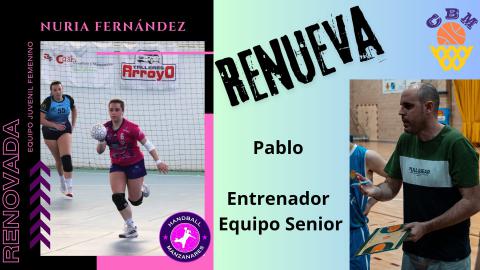 Primeras renovaciones en el Handball Manzanares y CB Manzanares 2024-25