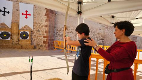 Taller de tiro con arco. CD Arqueros de Manzanares (Medievales 2024)