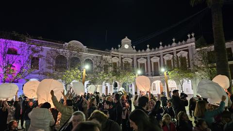 Imágenes del acto del 25N del año pasado en la plaza de la Constitución