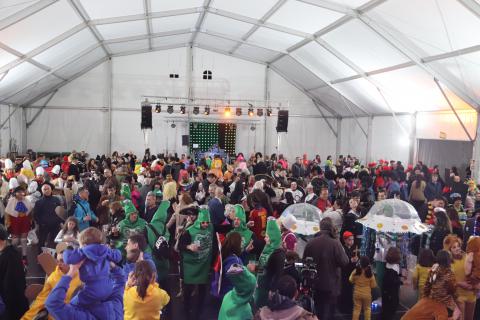 Vista de la carpa durante el carnaval de 2024