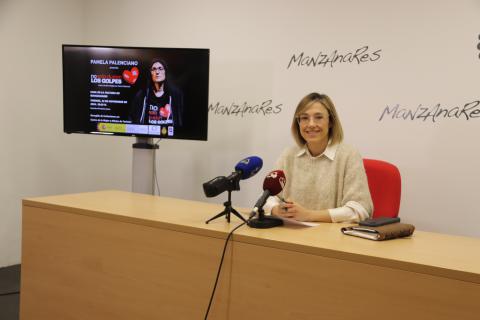 Laura Carrillo durante la presentación de los actos