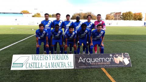 Once inicial del Manzanares CF ante el CD Manchego