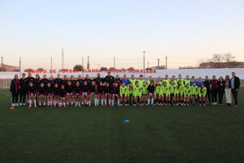 Partido amistoso selecciones femeninas de fútbol sub-14 y sub-16 de CLM