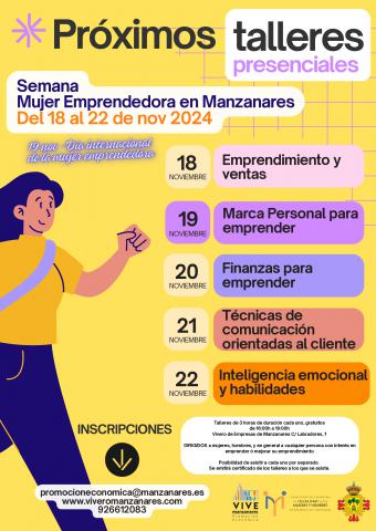 Talleres Semana de la Mujer Emprendedora en Manzanares