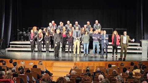 Momento de la clausura de la Muestra Escolar de Villancicos