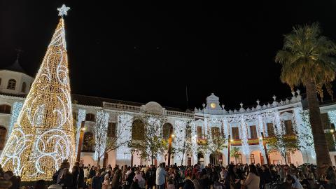 Encendido del alumbrado navideño en Manzanares