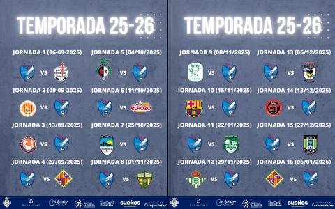 Calendario del Quesos El Hidalgo Manzanares FS (Primera División 2025-26)