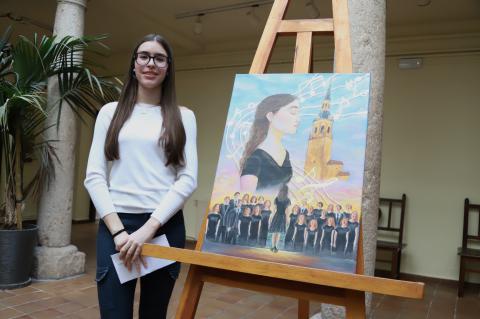 Revelación del cuadro anunciador del XXXVI encuentro coral 'Ciudad de Manzanares'