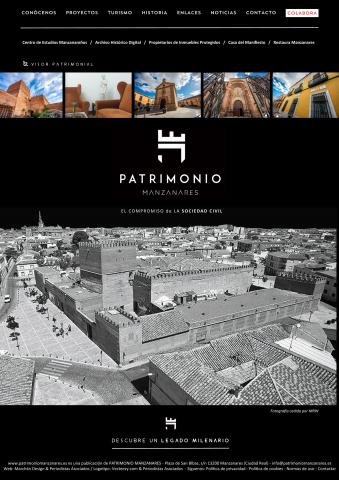 Web diseño portada Patrimonio Manzanares