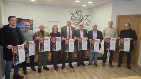 Miembros de la FFCM y de los ayuntamientos organizadores en la presentación del CESA