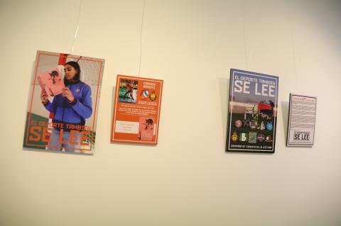 Inauguración de la exposición fotográfica de la campaña 'El deporte también se lee'