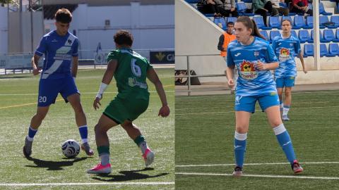 Gonzalo Patón (Manzanares CF) y Sandra Lara (Tosfrit FF Manzanares)