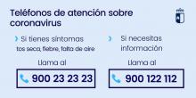 Teléfonos de atención sobre el coronavirus en Castilla-La Mancha