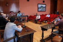 Recepción al Manzanares CF en el Ayuntamiento por el ascenso a Tercera División