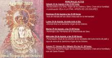 Cartel de los eventos de la Santísima Virgen de los Dolores