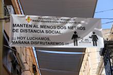 Pancartas de la campaña 'Manzanares contra la COVID-19'