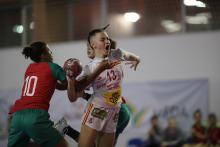 Debut de Esther Martín-Buro con las Guerreras Juveniles en el torneo Scandiberico 2021 (Foto: Federación de Balonmano de Portugal)