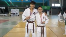 Mohamed Amine y Alfonso Martínez (Club de Judo Manzanares)