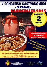 Cartel del V concurso gastronómico dedicado al potaje (carnaval 2025)