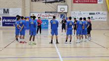 Los Hispanos Junior antes del último entrenamiento en la concentración de Manzanares previa al Mundial