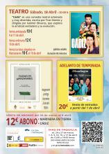 Programación cultural del Gran Teatro (Abril de 2026)