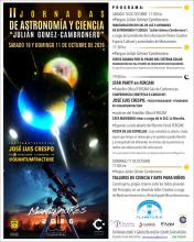 Cartel de las II jornadas de astronomía y ciencia 'Julián Gómez-Cambronero'