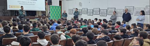 Alumnado de cuarto de ESO del IES Sotomayor durante la ciberliga de la Guardia Civil
