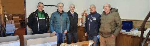 Miembros de la asociación vecinal y de la cofradía de San Blas