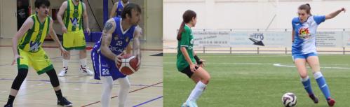 Moisés (CB Opticalia Manzanares) y Sandra Lara (Tosfrit FF Manzanares)