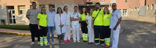 Equipo docente y residentes en el hospital de Manzanares