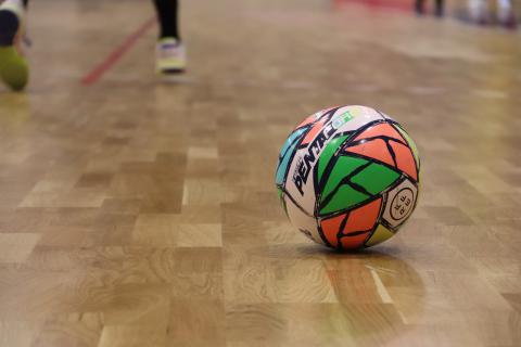 Partido de fútbol sala en el pabellón Manzanares Arena