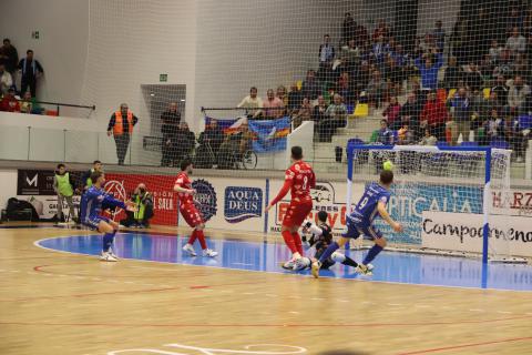 Momento del segundo gol del Manzanares a cargo de Daniel Gabriel