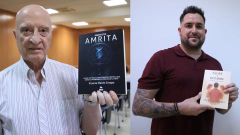 Libros 'Proyecto AMRITA' de Vicente Martín Crespo y 'Padre y hombre' de Ángel Gutiérrez