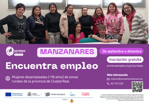 Cartel de Entrena Empleo Rural Manzanares