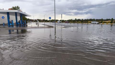 Tramo de la calle Sanitarios
