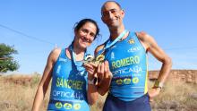 María José Sánchez de la Serrana y Paquillo (CD Opticalia Triatlón Manzanares), medalla de oro en el campeonato de España de duatlón cros 2024