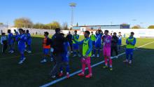 Aplauso final al equipo tras su buen partido